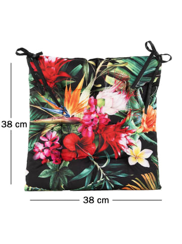 JACK Outdoor Motiv Stuhlkissen Sitzkissen 38x38cm Wasserfest in Dschungelpracht