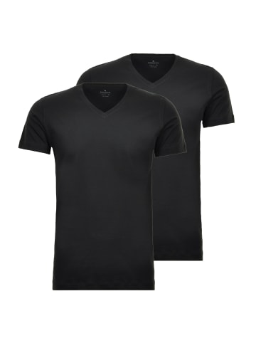 Ragman T-Shirt 2er Pack in Schwarz