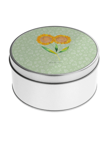 Mr. & Mrs. Panda Teedose Blume Sonnenblume ohne Spruch in Blattgrün