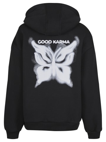 Mister Tee Mister Tee Karma Butterfly Ladies Fluffy Hoody in black