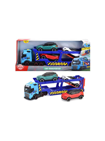 Dickie Toys Spielzeugfahrzeug Auto Transporter, mit 3 Autos, Licht und Sound