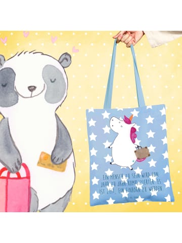Mr. & Mrs. Panda Umhängetasche Einhorn Koffer mit Spruch in Sky Blue