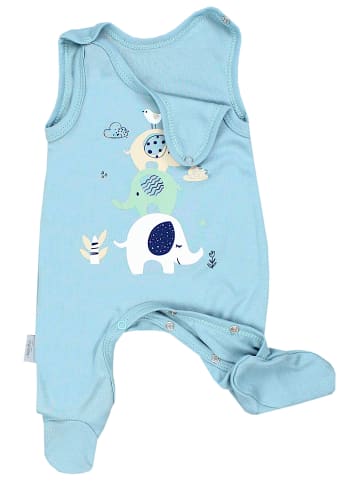 TupTam Baby Unisex Strampler-Set mit Aufdruck Spruch 2-tlg in grün/beige