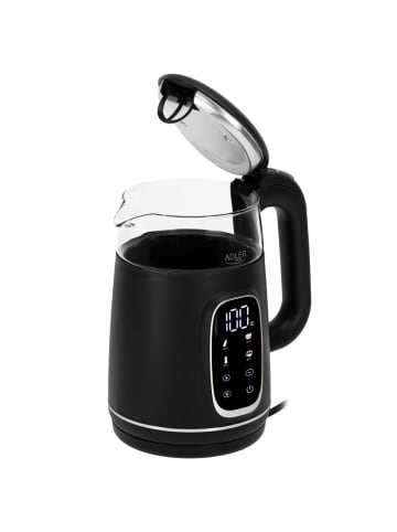 Adler Europe AD 1305 BS Wasserkocher 2200 W in Schwarz/Silber