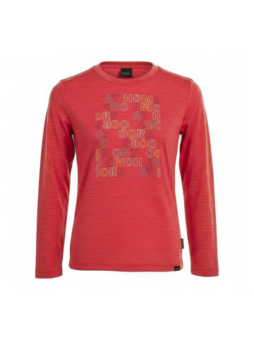 Jack Wolfskin Langarmshirt Neureuther Kinder Longsleeve Shirt Funktionsshirt Sport in Rot