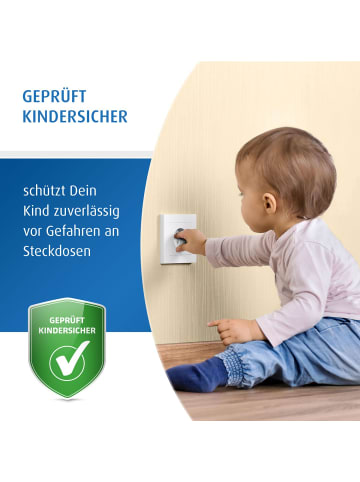Reer [20er Pack] Steckdosenschutz schraubbar Weiß in Weiß ab 0 Monate