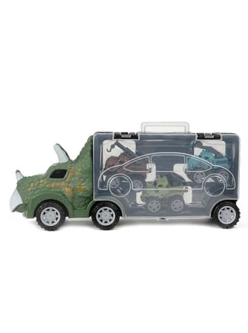 Toi-Toys WORLD OF DINOSAURS - Dinotruck mit 3 Rückzugsautos in mehrfarbig