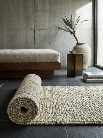 KADIMA DESIGN Flachgewebe-Teppich Handgewebt MEDWAY 65% Wolle Pflegeleicht in Grün