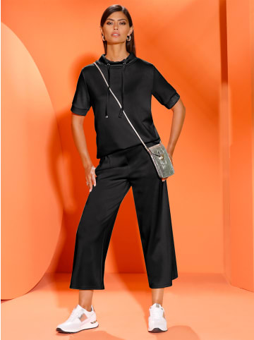 creation L Stehkragenshirt in schwarz