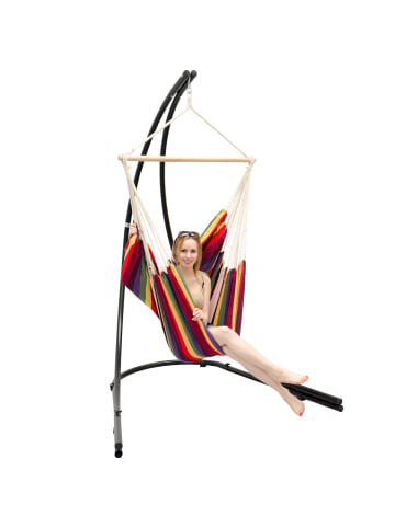 AMANKA XXL Hängestuhlgestell + Hängesessel Key West in Regenbogen