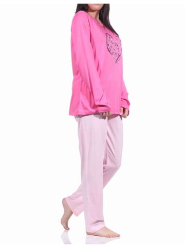 NORMANN Pyjama langarm Schlafanzug - 70747 in pink