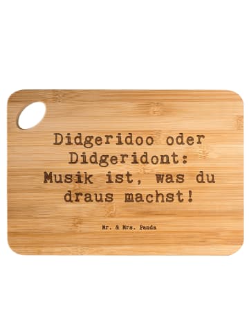 Mr. & Mrs. Panda Frühstücksbrettchen Spruch Didgeridoo Musik mit... in Braun