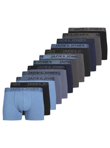 Jack & Jones Boxershort 12er Pack in Blau/Schwarz/Grau