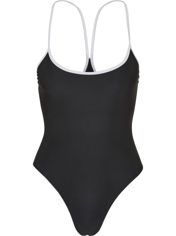 Urban Classics Swimsuit in black/white