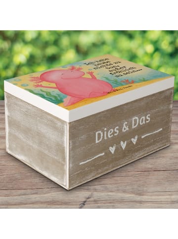 Mr. & Mrs. Panda Erinnerungsbox Axolotl Hurra Design mit Spruch in Weiß