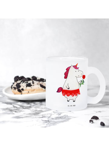 Mr. & Mrs. Panda Glasbecher Einhorn Dame ohne Spruch in Transparent