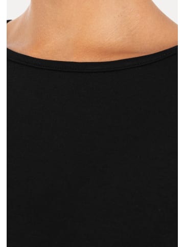 SMILODOX Crop Shirt Jorina in Schwarz