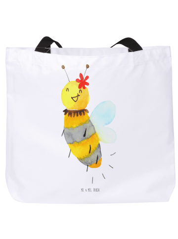Mr. & Mrs. Panda Reisetasche Biene Blume ohne Spruch in Weiß