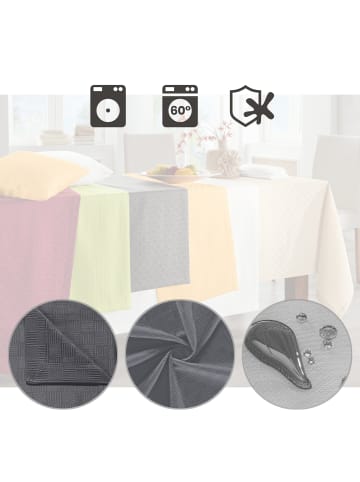 Erwin Müller Jacquard, Baumwollmischung Tischläufer Paderborn in dunkelgrau