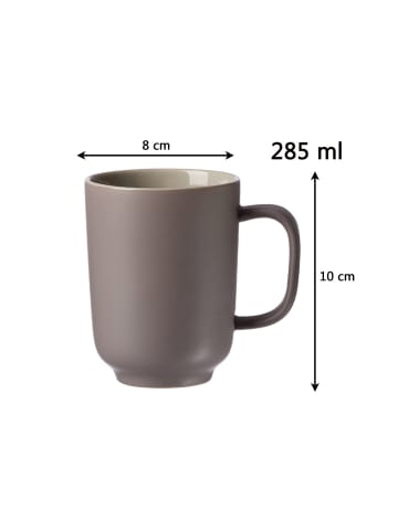 Ritzenhoff & Breker 4er Set Kaffeebecher Jasper in – 285 ml in Taupe