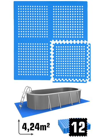 eyepower 12 Poolmatten 50x50cm in Blau