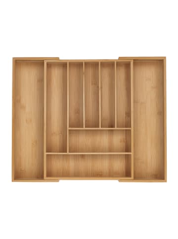 relaxdays Besteckkasten in Natur - (B)53,5 x (H)5 x (T)43 cm