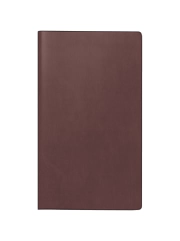 BRUNNEN Taschenkalender 758 8,7x15,3cm 1 Woche/Seite Kunstleder bordeaux 2027