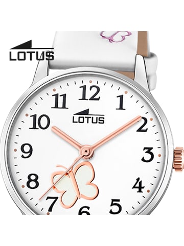 Lotus Chronograph-Armbanduhr Lotus Classic weiß klein (ca. 30mm)