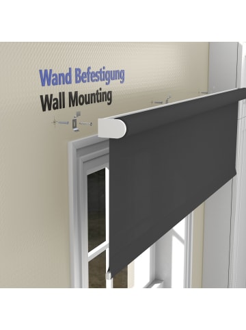 Deco-Raum® Rollo blickdicht schwarz
