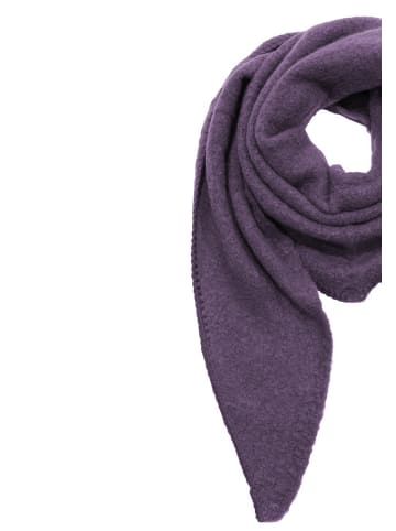 Faera Bouclé Dreieckstuch cozy Material in Lila-2
