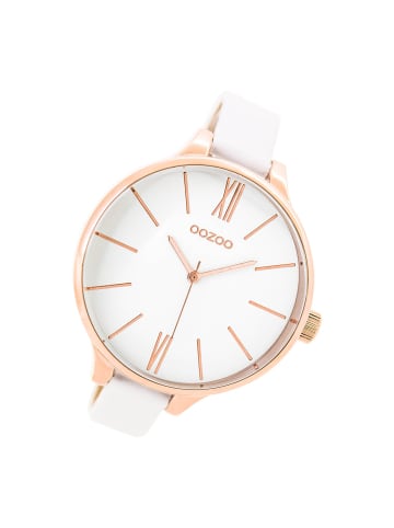 Oozoo Analog-Armbanduhr Oozoo Timepieces weiß groß (ca. 45mm)