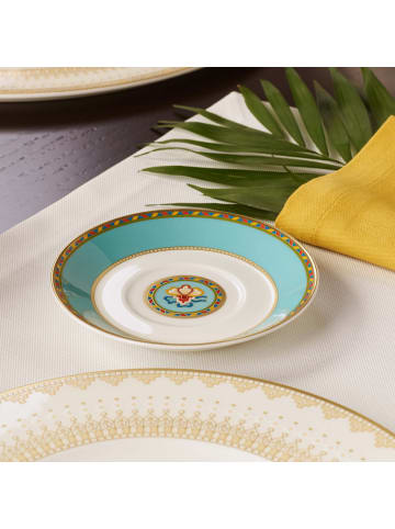 Villeroy & Boch 2er Set Espressotasse mit Untertasse Samarkand Aquamarin 50 ml in bunt