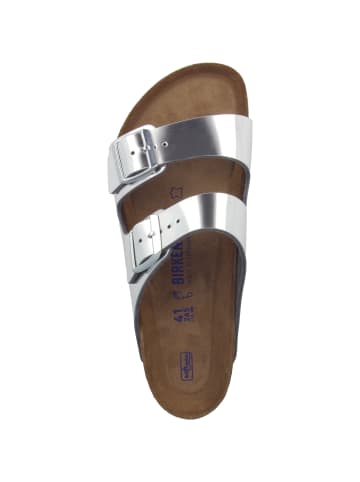 Birkenstock Sandale Arizona SFB Naturleder Weichbettung normal in silber