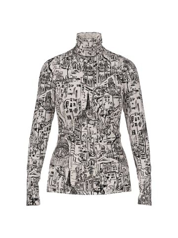 MARC CAIN COLLECTIONS Longsleeve mit CITY-Motiv in Smoke