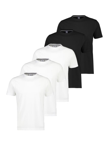 Lerros T-Shirt Basic in Weiß / schwarz