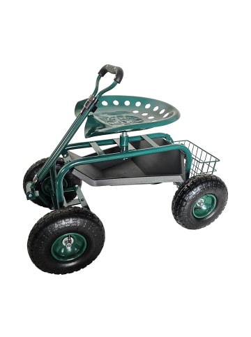 relaxdays Fahrbarer Gartensitz in Grün