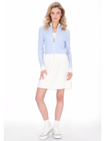 myMo Women Cardigan in light blue white