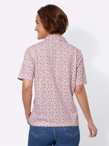 WITT WEIDEN Poloshirt in hellrosé-weiß-bedruckt