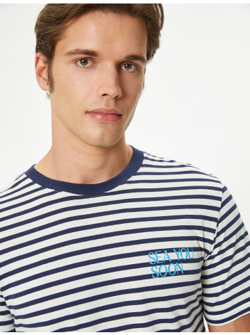 KOTON T-shirt in Marineblau Gestreift