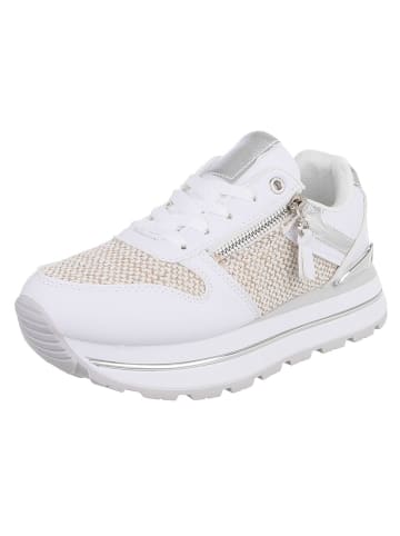 Ital-Design Freizeitschuh in Weiß und Silber