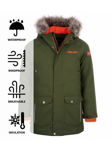 Trollkids Parka "Nordkapp" in Waldgrün