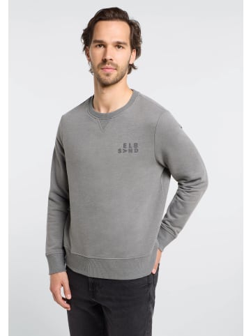 ELBSAND Sweatshirt Samu in Black Stone Melange