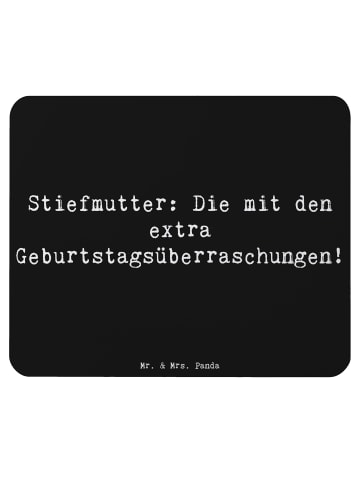 Mr. & Mrs. Panda Mauspad Stiefmutter Überraschungen mit Spruch in Schwarz