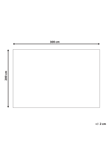 Beliani Kurzflor GESI II in Grün - (W) 200 x (L) 300 cm
