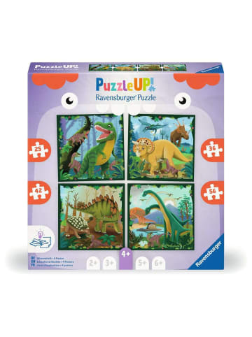 Ravensburger Puzzle 25 + 36 + 42 + 56 Teile Kinderpuzzle 25, 36, 42, 56 Teile - Dinosaurier Ab 4 Jahre in bunt
