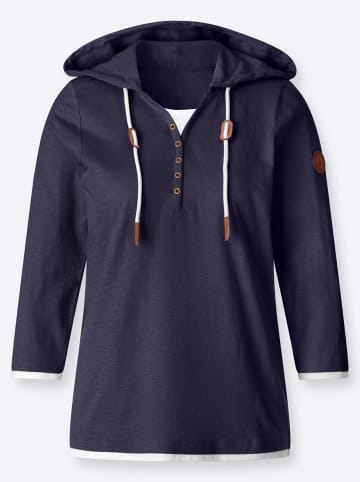 WITT WEIDEN 2-in-1-Shirt in marine-weiß