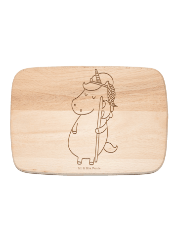 Mr. & Mrs. Panda Frühstücksbrett Einhorn Bube ohne Spruch in Transparent