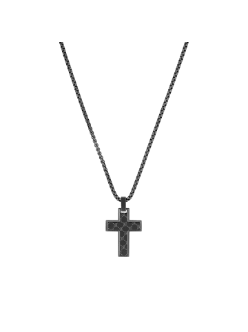 JOOP! Kette mit Anhänger Edelstahl, IP Gun in Grau