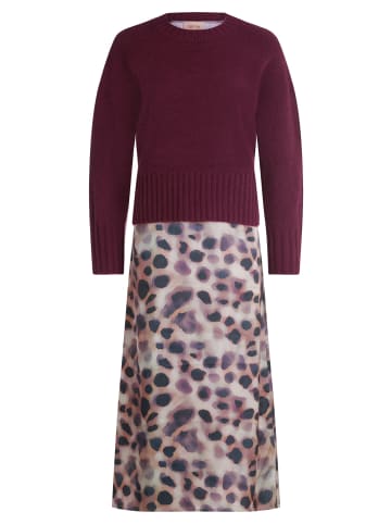 CARTOON Kleid in aubergine beige - 0001