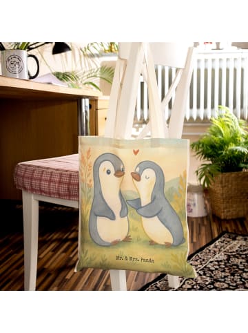 Mr. & Mrs. Panda Beutel Pinguine trösten Design ohne Spruch in Weiß
